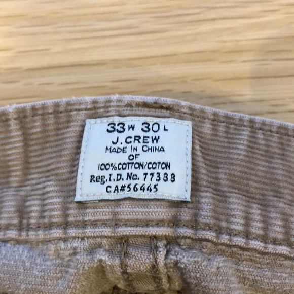 J. Crew  corduroy 33x30 gently worn tipped pocket - Picture 3 of 4
